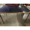 TABLE BASSE NOIR ET OR