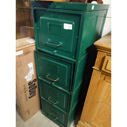 MEUBLE METAL VERT CASIER