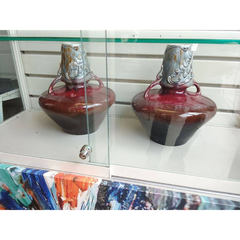 PAIRE DE VASE STYLE BARBOTINE