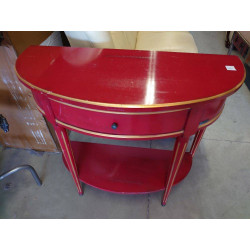 CONSOLE DEMI LUNE ROUGE
