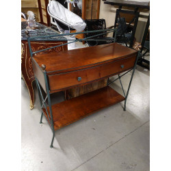 CONSOLE MERISIER FER FORGE