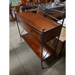 CONSOLE MERISIER FER FORGE