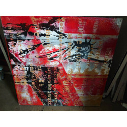 CADRE TOILE ROUGE
