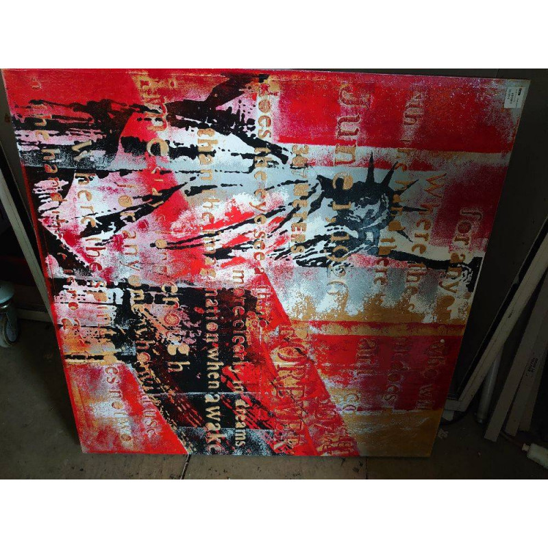 CADRE TOILE ROUGE