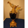 DECORATION VERRE BLEUE ANCIENNE EN L ETAT