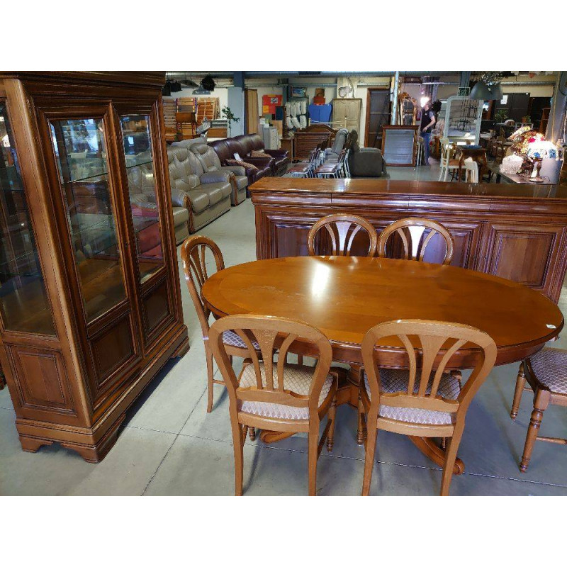 SALLE A MANGER MERISIER TABLE 2 ALLONGES