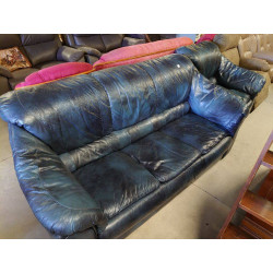 SALON CUIR BLEU