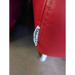 CANAPE CUIR  ROUGE