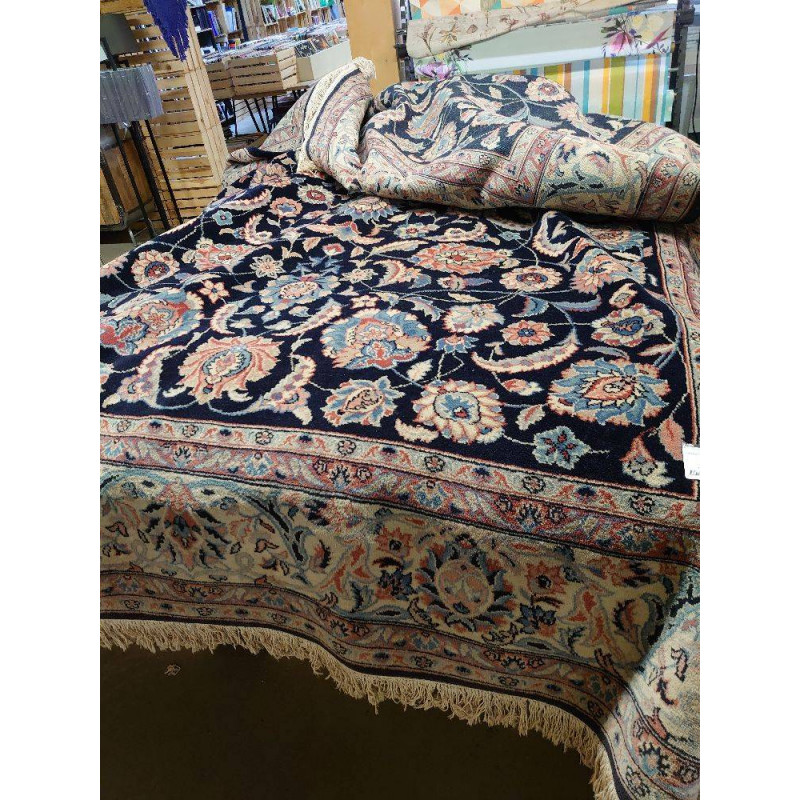 TAPIS LAINE TONS BLEUS 370X270CM