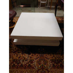 TABLE BASSE CARREE BLANCHE