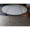 TABLE FORMICA RONDE 2 ABATTANTS