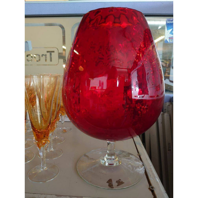 VASE VERRE ROUGE GM