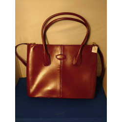SAC CUIR BORDEAU