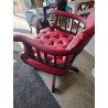 FAUTEUIL DE BUREAU STYLE USA CLOUTE ROUGE