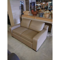 CANAPE CUIR TAUPE