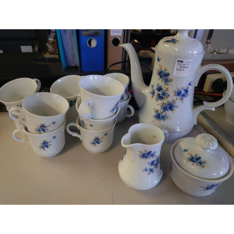 SERVICE A CAFE BAVARIA FLEURS BLEUES