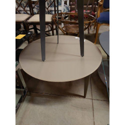 TABLE CERAMIQUE ACIER ROND GM