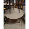 TABLE CERAMIQUE ACIER ROND GM