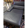 SALON MERIDIENNE CUIR GRIS ZYMBIOZ