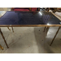 TABLE BASSE NOIR ET OR