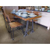 TABLE 26010 A MANGER INDUSTRIELLE METAL 160CM