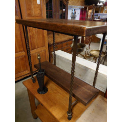 DESSERTE CHENE ET FER FORGE