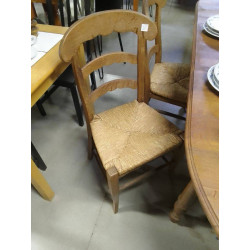 6 CHAISES CHENE ASSISES...