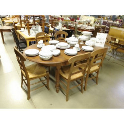 6 CHAISES CHENE ASSISES PAILLEES