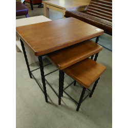 TABLE GIGOGNE CHENE FER...