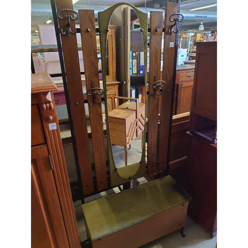 PORTA MANTEAU VINTAGE VELOURS VERT