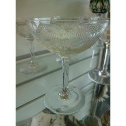 5 VERRES CRISTAL ATTRIBUES...