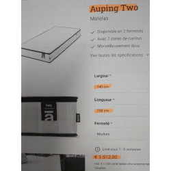 MATELAS AUPING TWO 140X200CM