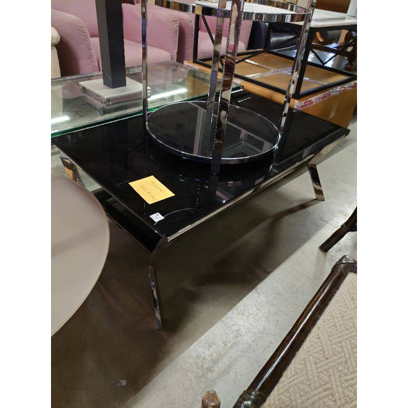 TABLE RECTANGLE VERRE NOIRE