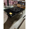 TABLE RECTANGLE VERRE NOIRE