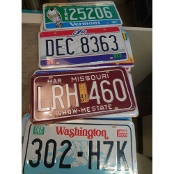 PLAQUE IMMATRICULATION ETATS UNIS