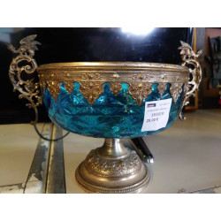 BONBONNIERE VERRE BLEU