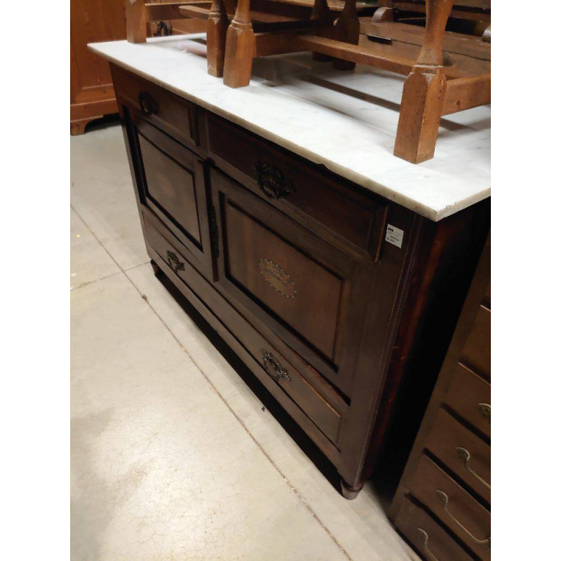 MEUBLE BAS  MARBRE  BLANC