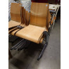 CHAISE EMPILABLE VINTAGE BOIS CLAIR LOT DE 6