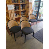 4 CHAISES CANNAGE NOIRES