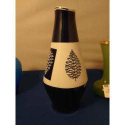 VASE FEUILLES BLEU BLANC