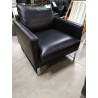 FAUTEUIL CUIR NOIR