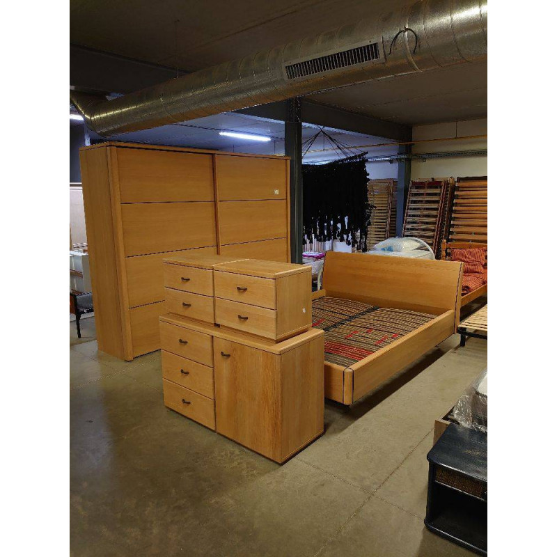 CHAMBRE A COUCHER CHENE CLAIR COMPLETE