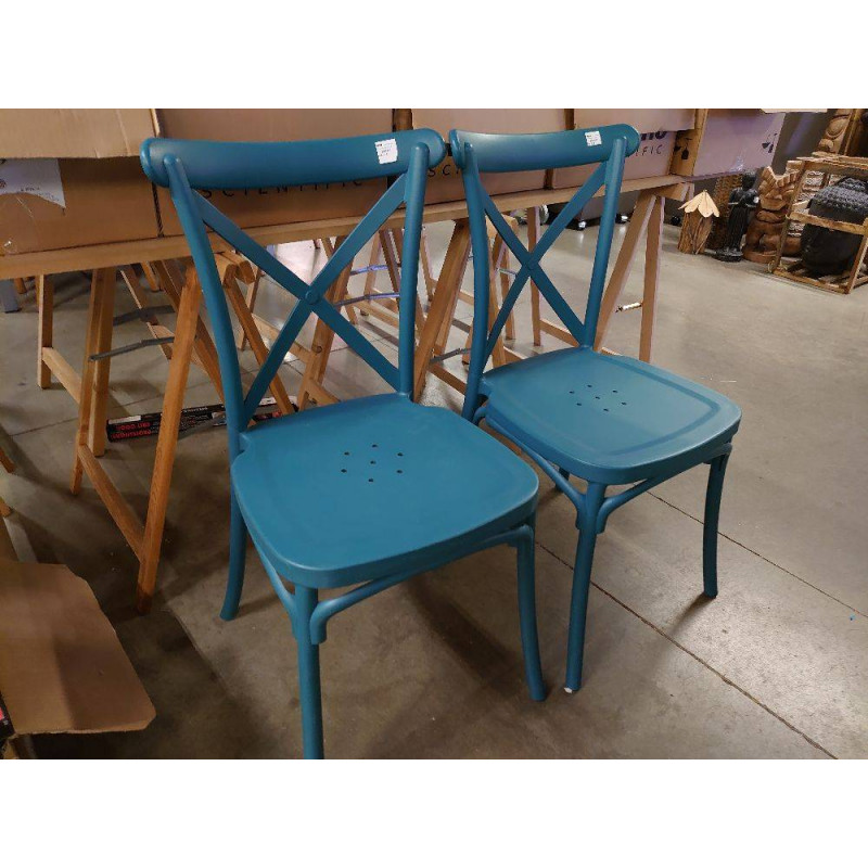 CHAISE BLEUE PLASTIQUE