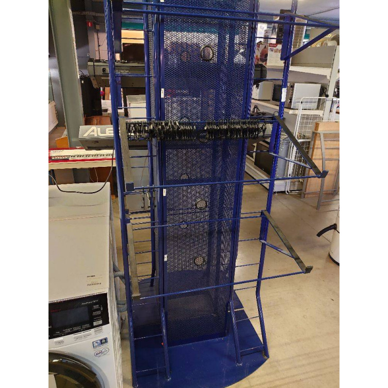 PRESENTOIR A CLAVIER METAL BLEU