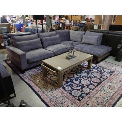 SALON D ANGLE TISSU GRIS