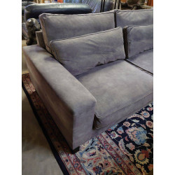 SALON D ANGLE TISSU GRIS