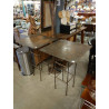 TABLE HAUTE CARREE METAL