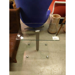 TABLE CARREE VERRE