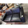 CANAPE 2 PLACES CUIR NOIR