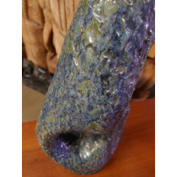 VASE STYLE FAT LAVA CERAMIQUE BLEUE